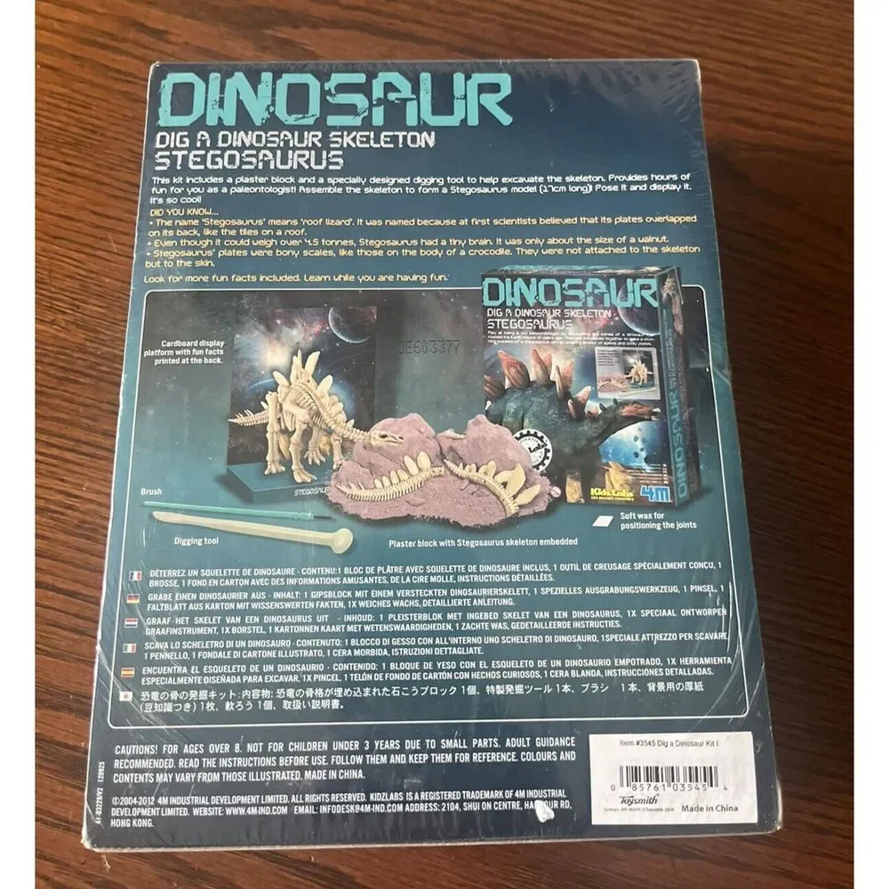 Dig A Dinosaur Skeleton Stegosaurus STEM Science Excavation Kit Homeschool NEW